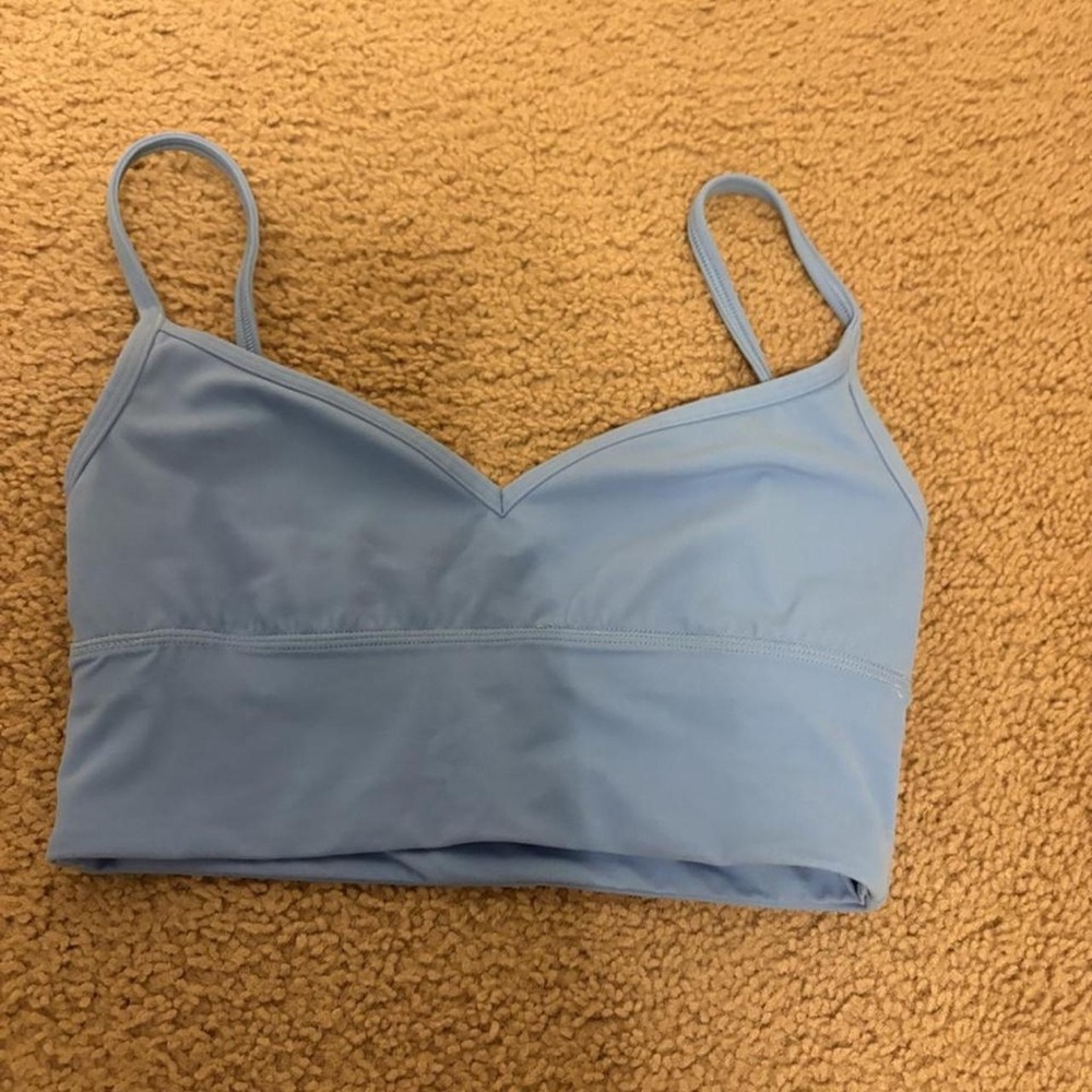 Soft Stretch Light Blue Bralette with Adjustable Straps